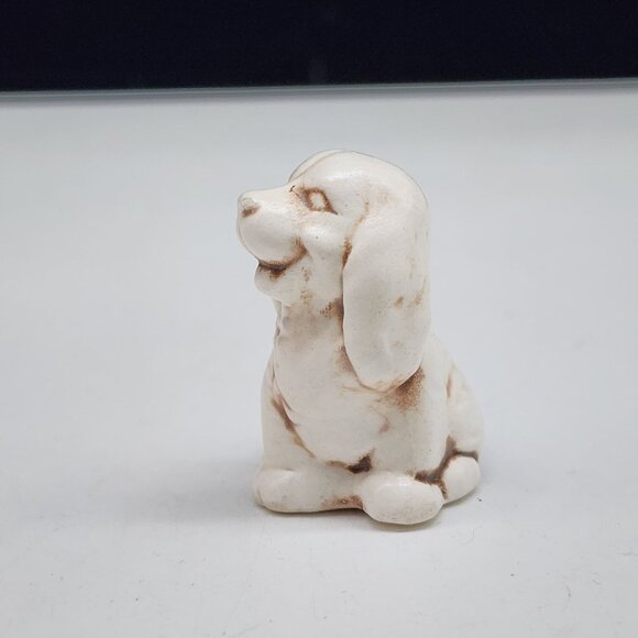 Vintage Ceramic Puppy Figurine Adorable Handcrafted Smiling Dog Statue Signed - Picture 7 of 8